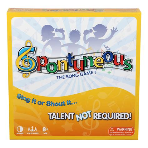 Buy Spontuneous The Song Game Sing It Or Shout It Talent Not