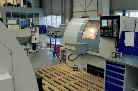 The Cnc Lathe Machine Turning Machine For Drilling With The Drill Tool