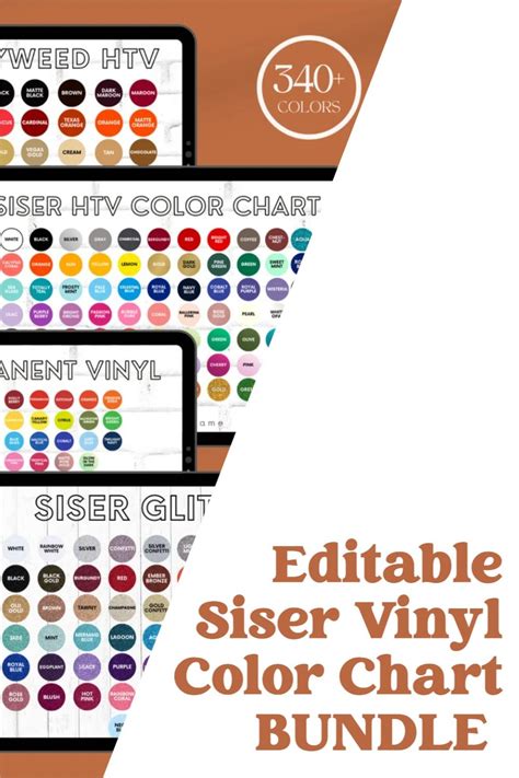 An Easy And Quick Way To Create A Siser Vinyl Color Chart For Your