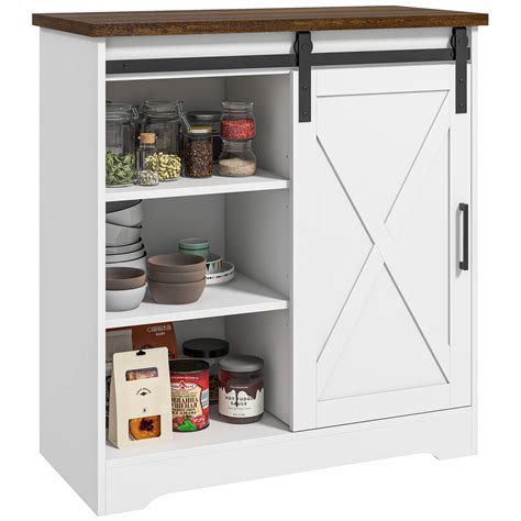 Homcom Farmhouse Kitchen Sideboard Buffet Cabinet Coffee Bar Cabinet