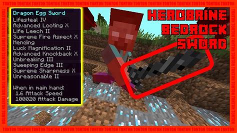 Melawan Herobrine Bedrock Sword Hardcore Mod153 Youtube