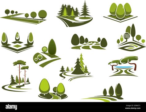 Beautiful Parks And Gardens Stock Vector Images Alamy