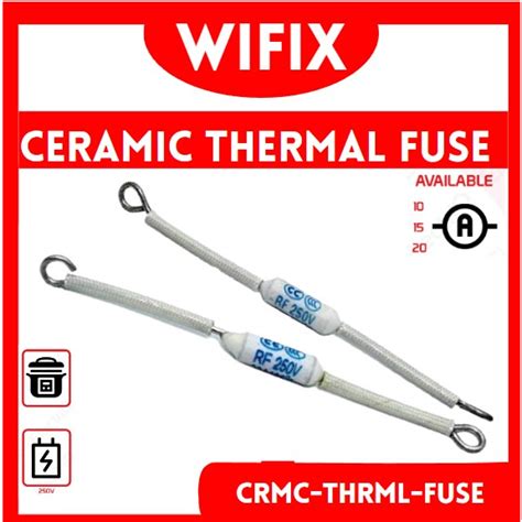 RF Thermal Fuse 250V 10A 15A 20A Ceramic Temperature Fuse For Rice