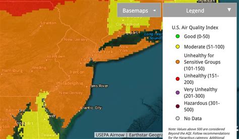 N J Weather Air Quality Alert Issued As Smoke Haze From Canadian