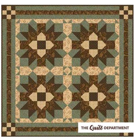 The Quilt Departments Pattern Is Shown In Brown And Green