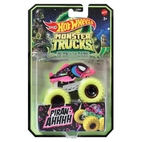 Masinuta Hot Wheels Monster Truck Glow In The Dark Piran Ahhhh Scara Mthcb Hgx