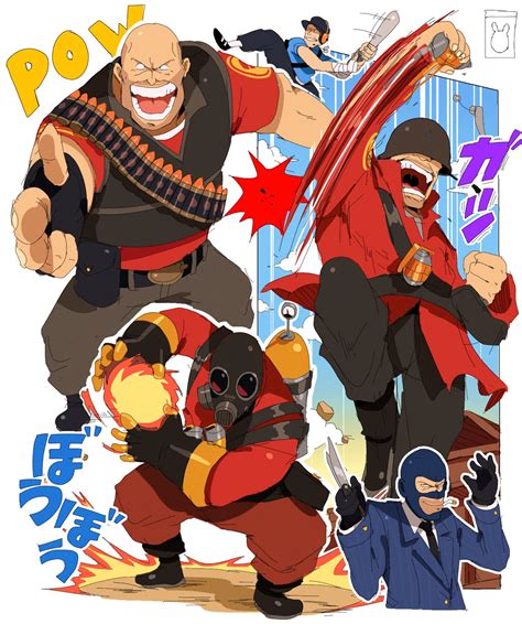 Pyro Red Pyro Scout Heavy Spy And 5 More Team Fortress 2 Drawn