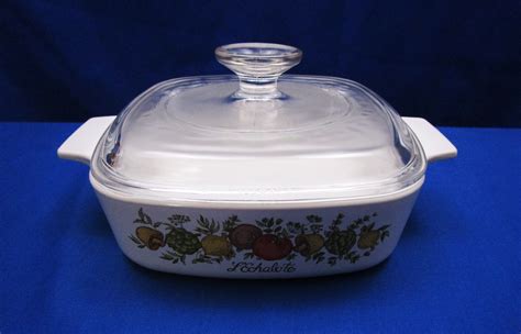 Vintage CorningWare Spice of Life 1 Liter Casserole Dish with Glass ...