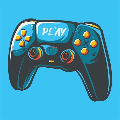 Premium Vector Playstation Stick Controller Art Illustration