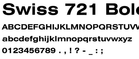 Swiss 721 Bold Extended BT Font Pickafont