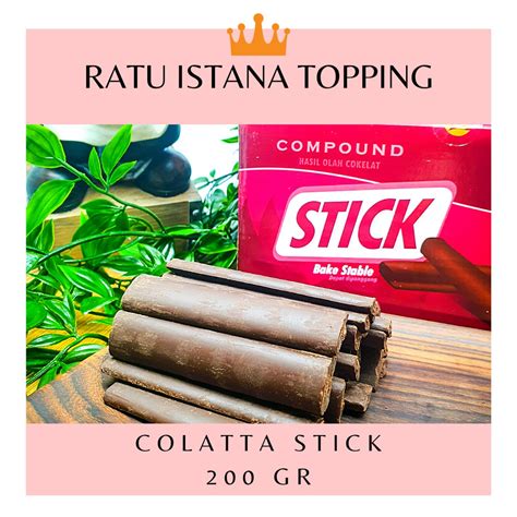 Jual COLATTA STICK COKLAT STIK COMPOUND BAKE STABLE COLATTA 200 GR