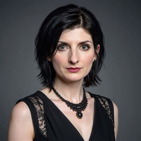 Jodie Whittaker A Goth Woman With A Black Mullet Ha