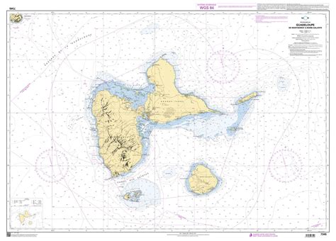 Carte Marine Shom Guadeloupe De Montserrat Marie Galante