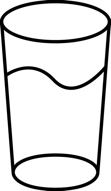 Line Art Illustration Of Water Glass Icon 24373822 Vector Art At Vecteezy