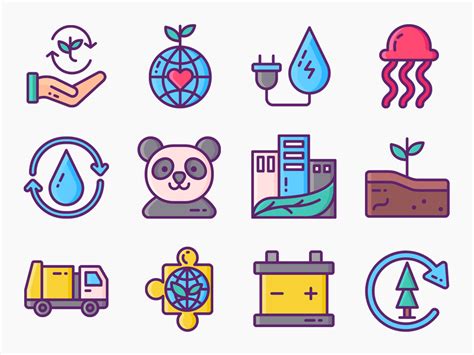 75 Environmental Science Icon Set - Flat Icons