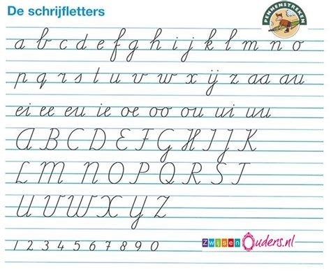 Schrijfletters Pennenstreken Schrijfschrift Schrijven Schrijflessen