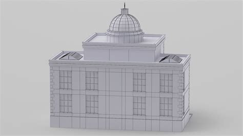 3d Low Poly Cartoon Courthouse Turbosquid 1845275