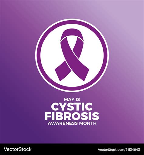 May Is Cystic Fibrosis Awareness Month Poster Vector Image