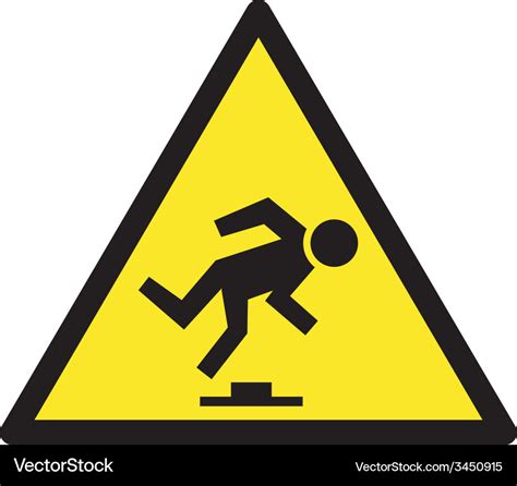 Danger Tripping Hazard Safety Sign Royalty Free Vector Image