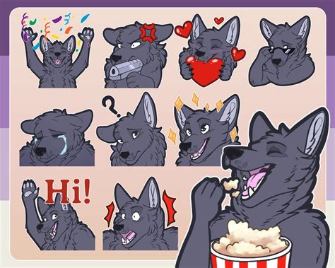 Buy Gray Wolf Twitch And Discord Emotes 10 Cool Emojis For Online In