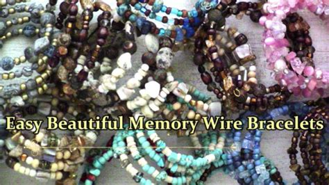 Easy Beautiful Memory Wire Bracelets Youtube