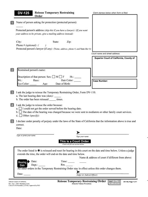 Name Of Person Asking For Protection Protected Person Form Fill Out