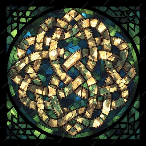 Premium Photo Celtic Knot Stained Glass Art