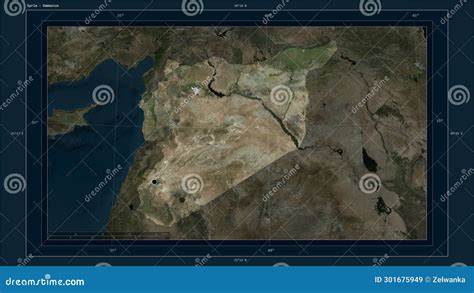 Syria Highlighted Composition High Res Satellite Stock Illustration