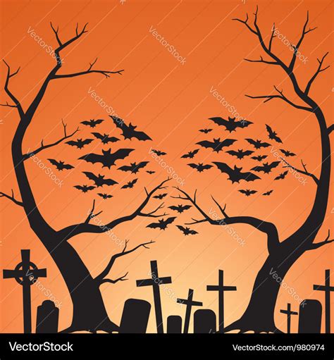 Cemetery Royalty Free Vector Image Vectorstock