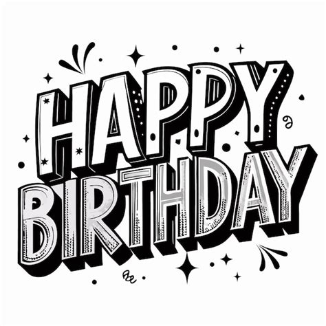 Premium Vector Happy Birthday Lettering With Stars