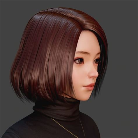 Artstation Realtime Short Hair Shin Jeongho