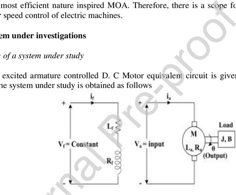 Armature Controlled Separately Excited D C Motor The Equivalent