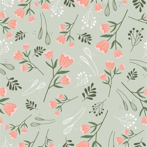 Vintage seamless floral pattern. Fabric design with simple flowers. 2011054 Vector Art at Vecteezy