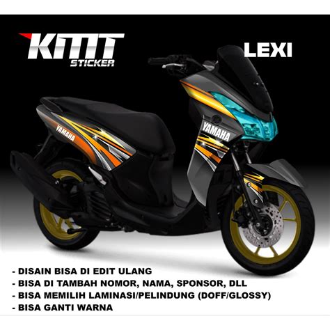 Jual Sticker Decal Full Body Yamaha Lexi Full Body Motif Grafis Keren