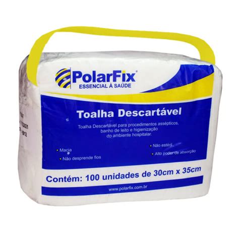 Toalha Descartável 30 x 35 cm POLARFIX 100 Unidades