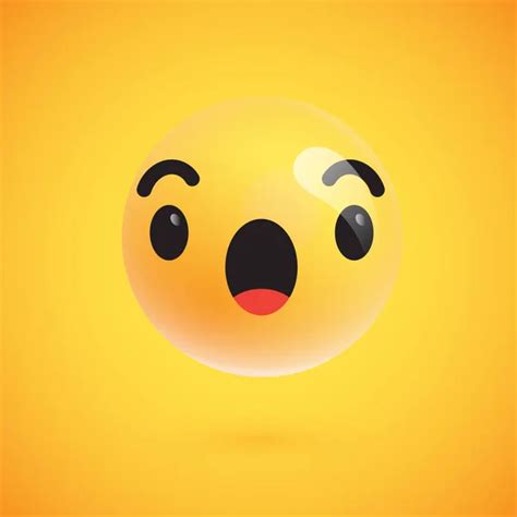 Yellow Cute Emoticon Sticker Vector Illustration Stock Vector By