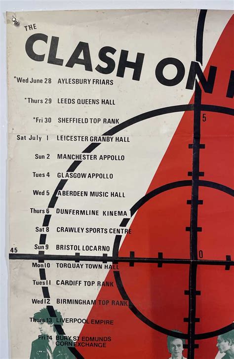 Lot 181 The Clash Original On Parole Tour Poster