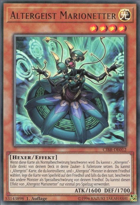 Recollectibles Sammelkarte Yugioh Karte Altergeist Marionetter Deutsch