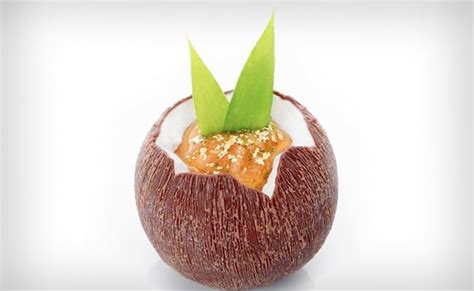 Pastry Artist Creates Dessert That Looks Like A Coconut Cracked Open