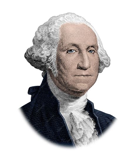 Premium Photo A George Washingtons Portrait Isolated On White Background