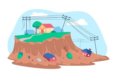 Landslide Vector Illustration Illustration Creative Poster Design