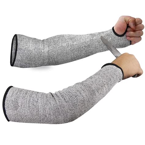 Buy 1 Pair Gray Cut Resistant Sleeves Kevlar Sleeves 45cm Arm Protection Sleeves Level 5