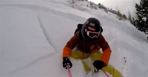 Young Skier Filmed Terrifying Moment He Is Engulfed By An Avalanche But