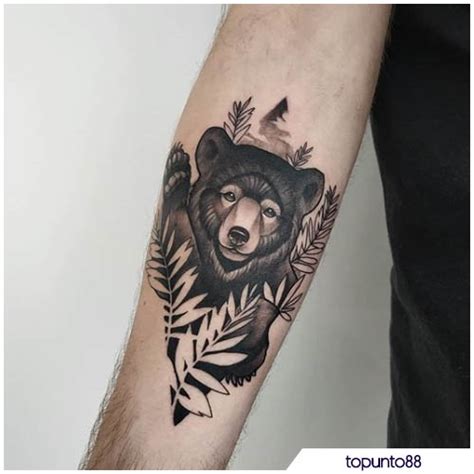 Tatuaje De Oso De Acuarela