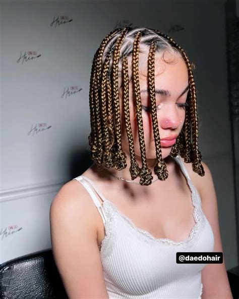 Knotless Braided Bob Bob Braids Hairstyles Box Braids Hairstyles For