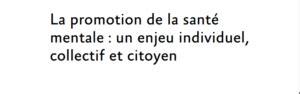 Dossier Promouvoir La Sant Mentale De La Population Num Ro De