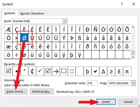 Typing Diameter Symbol [Ø] in Word/Excel – slash O - Software Accountant