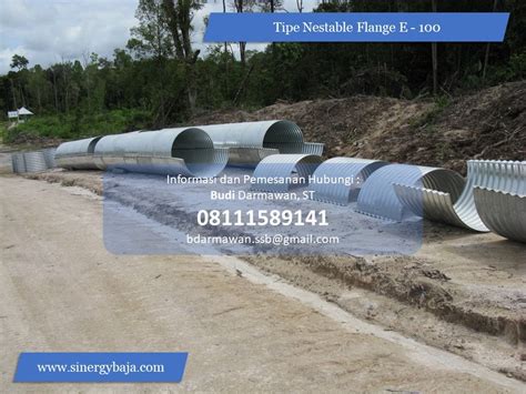 Pabrikan Pipa Culvert Armco Nestable Flange Multi Plate Pipe Gorong