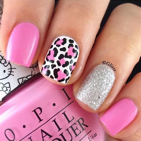 Pin By Jessica Volanos On Nailed It Leopard Nails Pink Nails