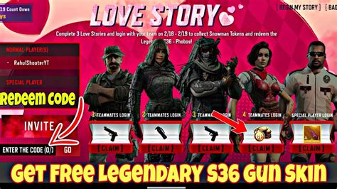 Codm New Love Story Event Get Free Legendary S36 Skin In Codm 2023